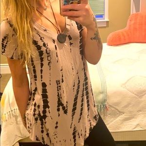 Tan/Black Tie-dye Tunic top!!